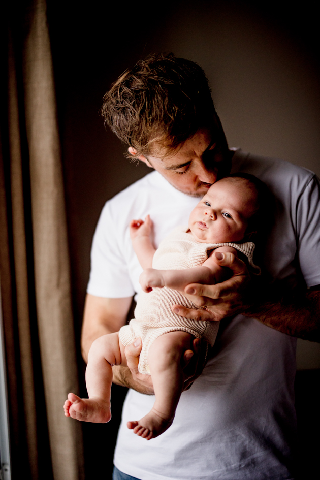 Baby and Dad portrait photography in Yorkshire