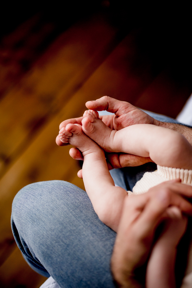 in-home newborn photographs with York newborn family photographer 