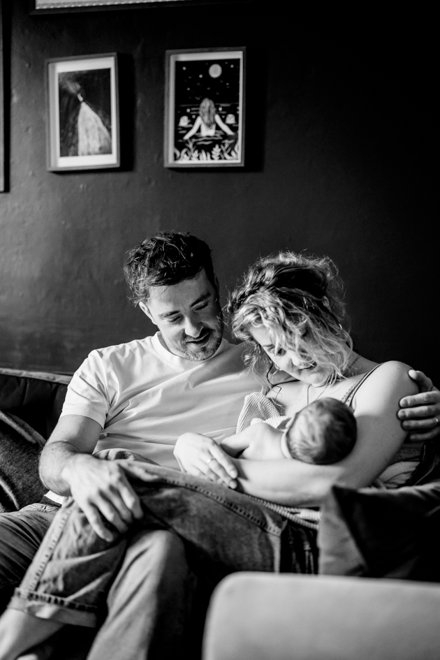 Candid in-home newborn family photography in York, Yorksire 