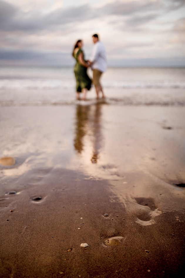Couple maternity photo shoot on the beach, Whitby 